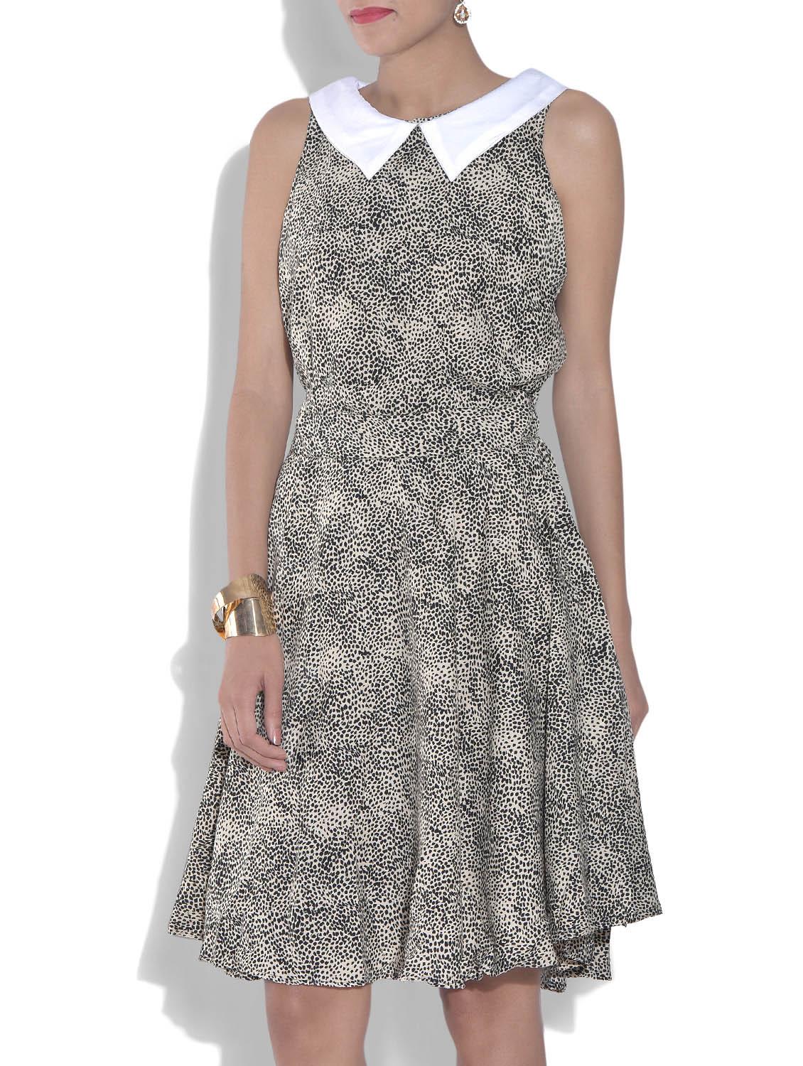 multicolored crepe printed dress - 9557905 - Zoom Image - 2