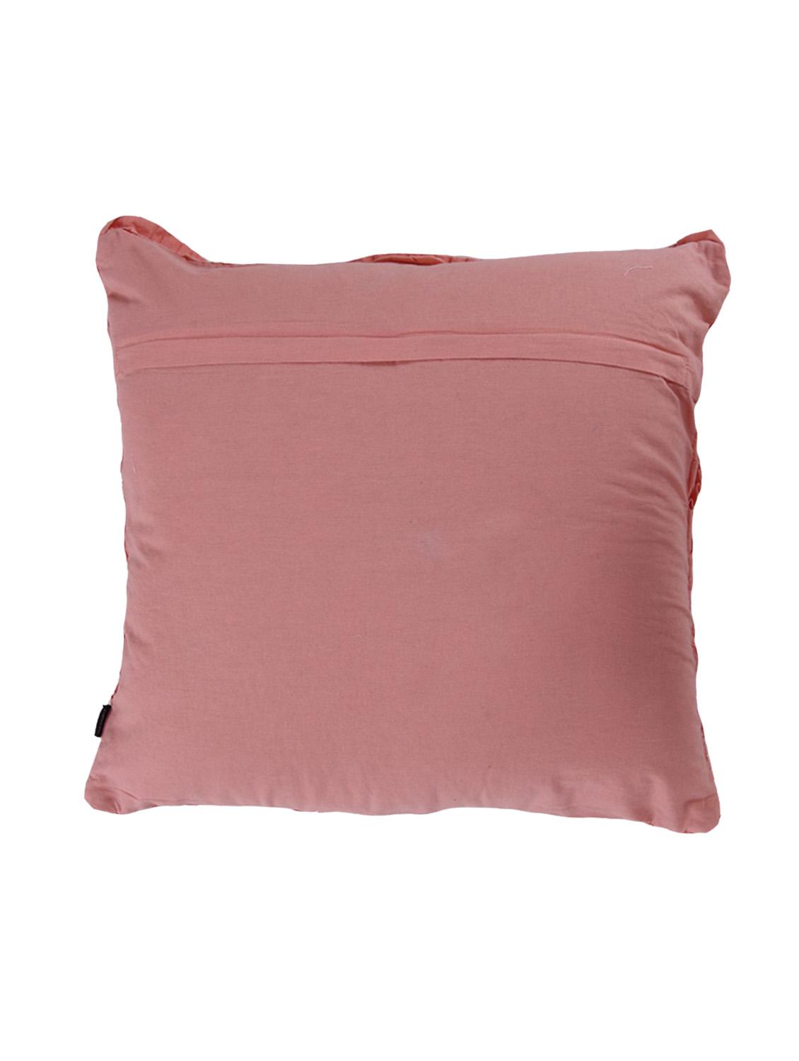 Pink decorative cotton cushion cover ( set of 2 ) - 9559607 - Zoom Image - 2