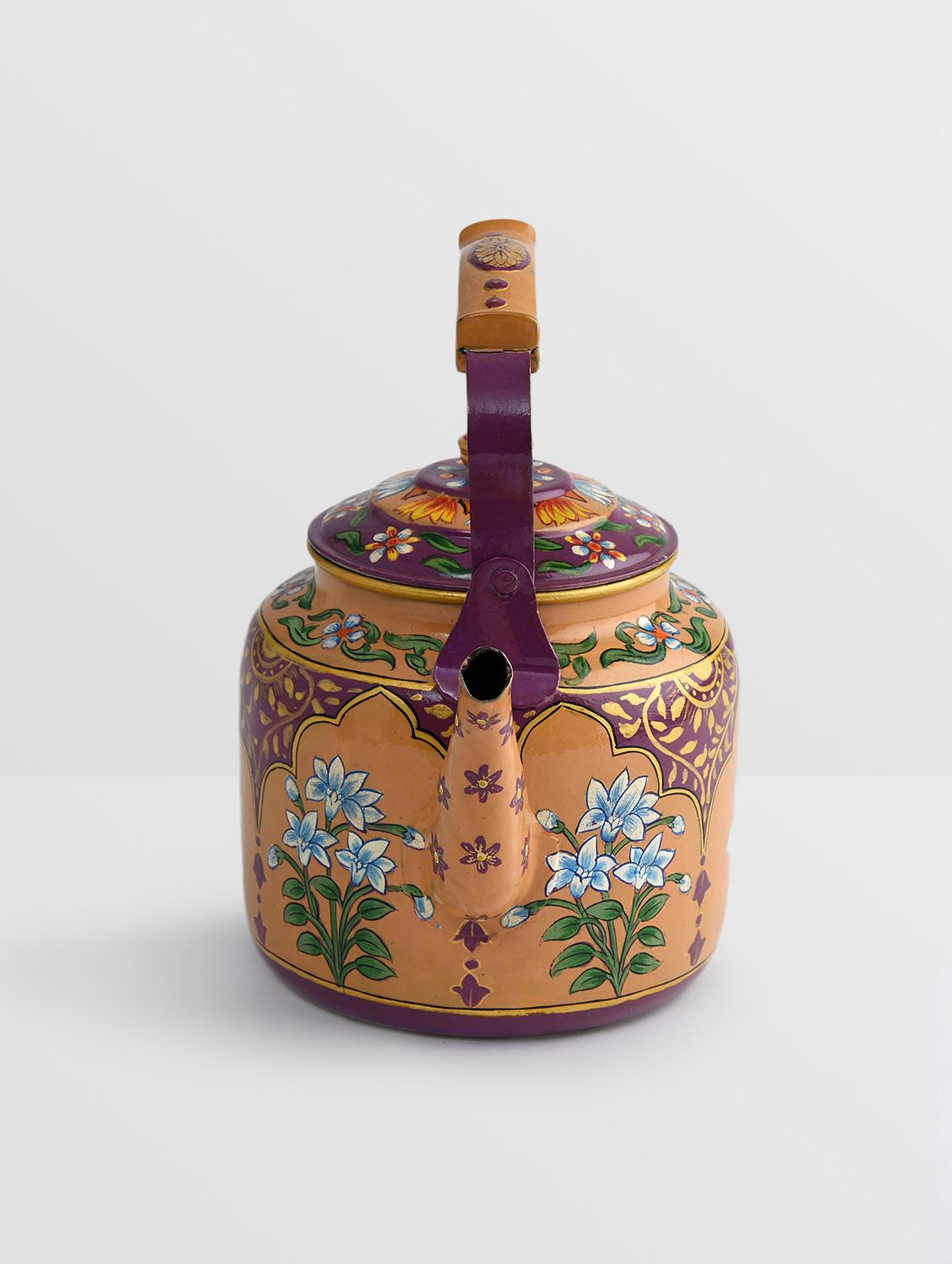 multicoloured handpainted kettle and milk pot set - 9559722 - Zoom Image - 5