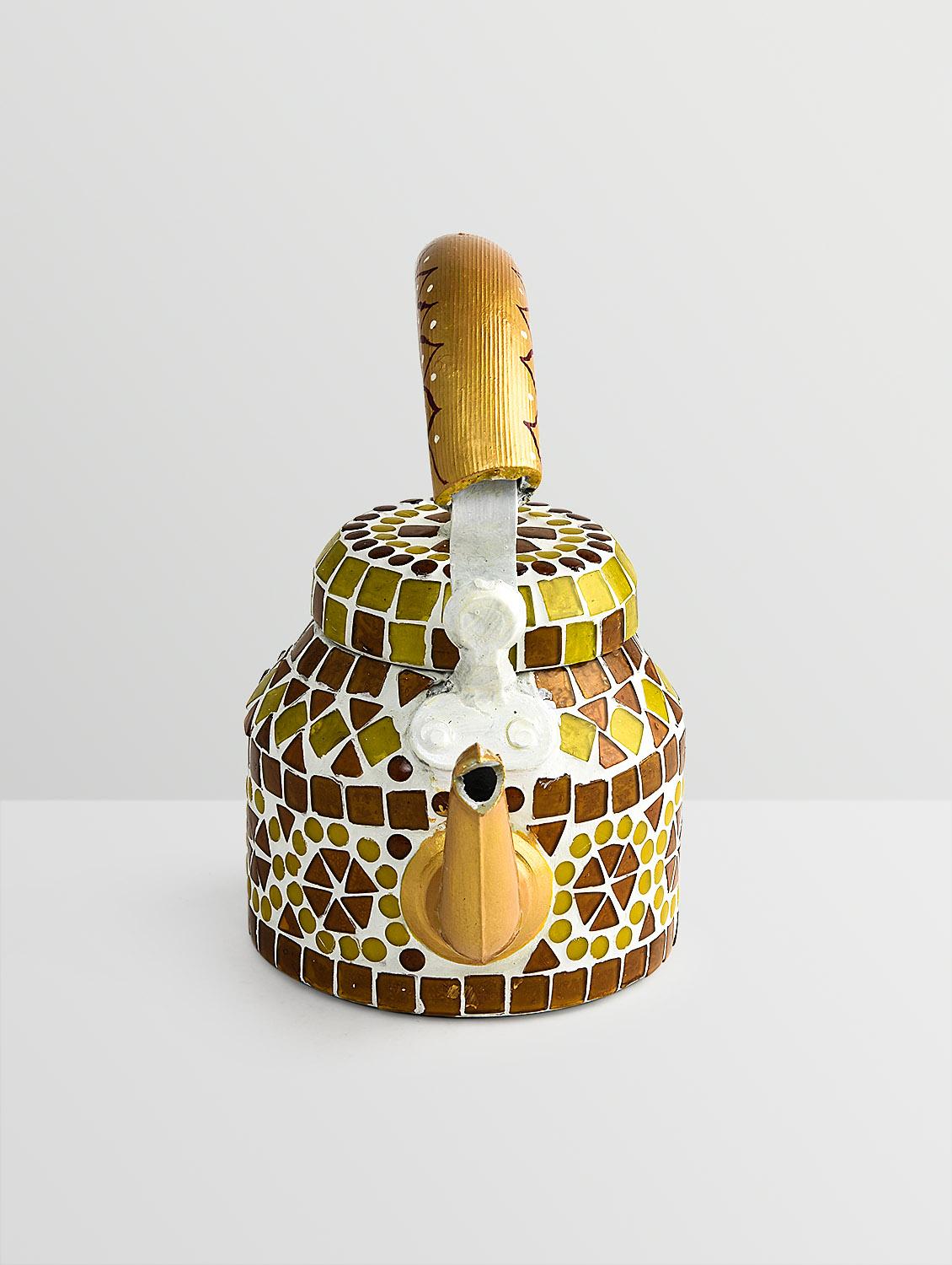 multicolored mosaic painted aluminum kettle - 9559743 - Zoom Image - 5