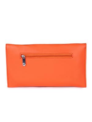 orange leatherette clutch - 9566730 - Standard Image - 2
