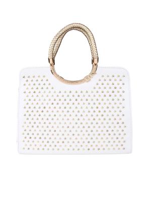 white embellished handbag - 9566743 - Standard Image - 2
