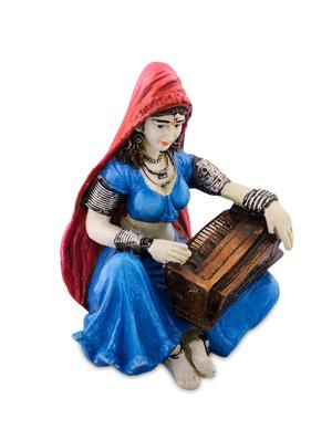 blue and red polyresin harmonium showpiece - 9572166 - Standard Image - 2