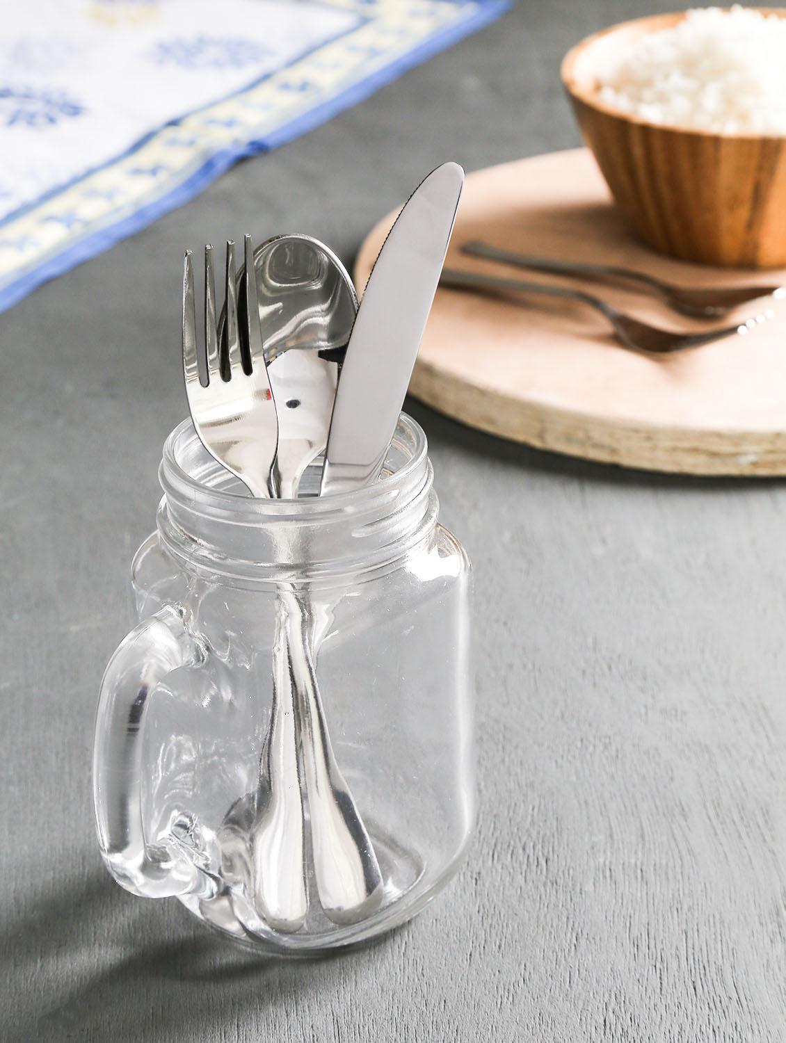 Silver Stainless Steel 24 Piece Cutlery Set - By - 9590203