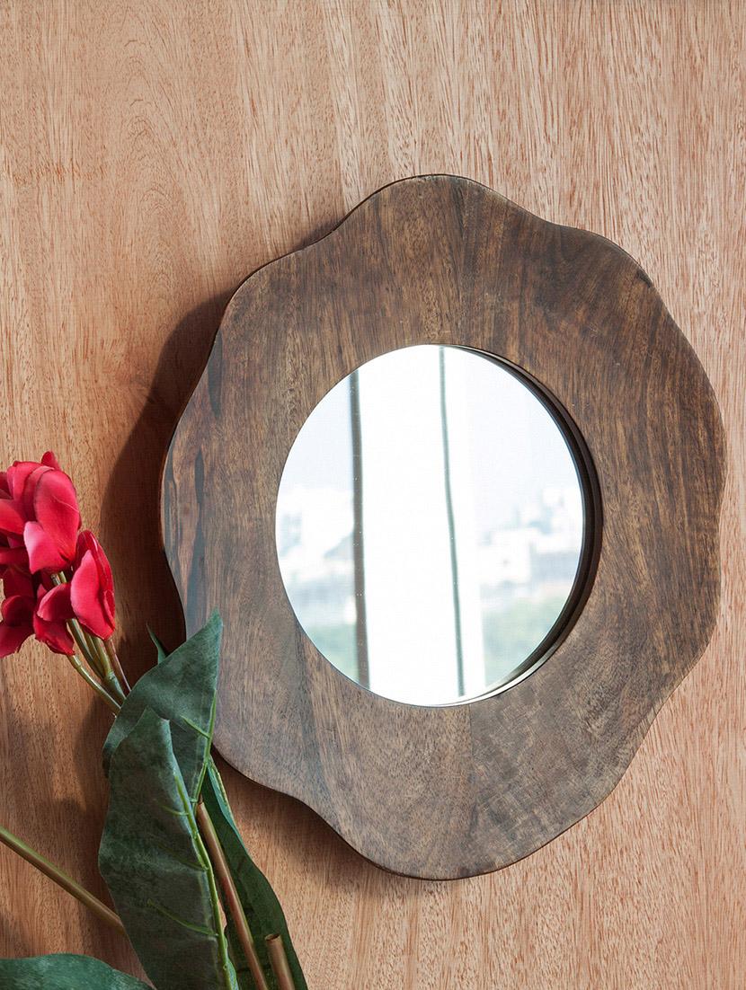 Multicolored Mango Wood And Glass Wall Mirror - By - 9605155