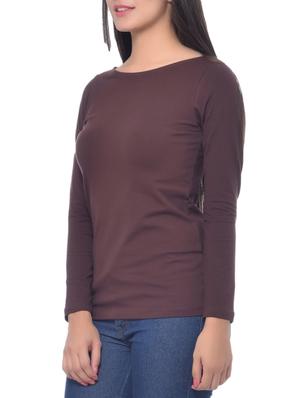 solid brown tee - 9612237 - Standard Image - 2