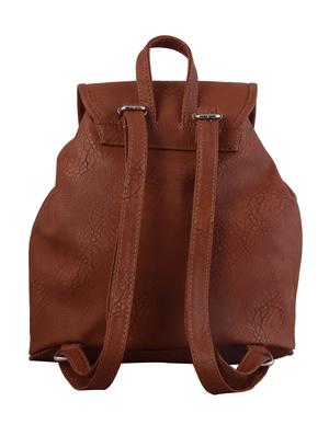 brown leatherette backpack - 9614996 - Standard Image - 2