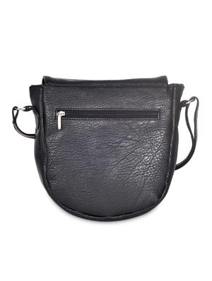 black leatherette patchwork sling bag - 9622073 - Standard Image - 2