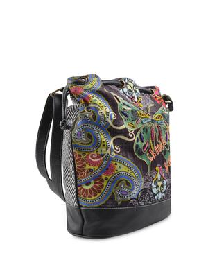 black butterfly designed and beaded backpack - 9633425 - Standard Image - 5