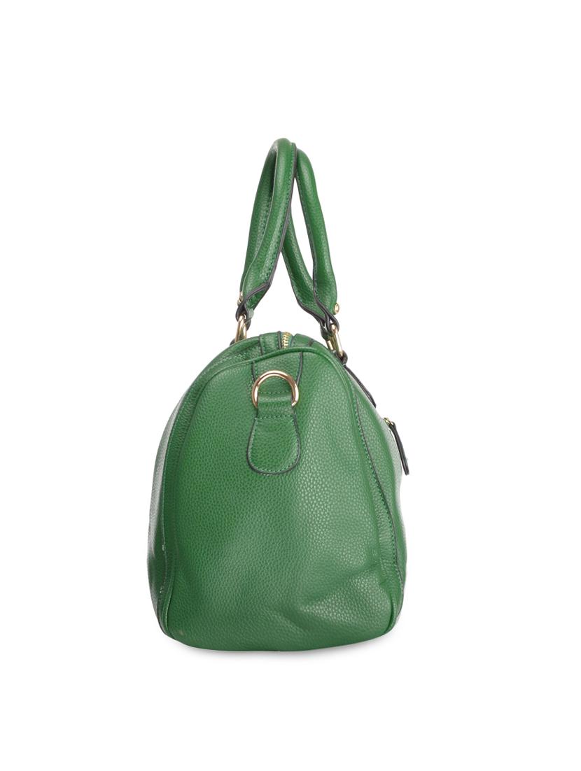 green leatherette striped handbag - 9634087 - Zoom Image - 5