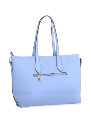 blue leatherette striped handbag - 9634094 - Standard Image - 2