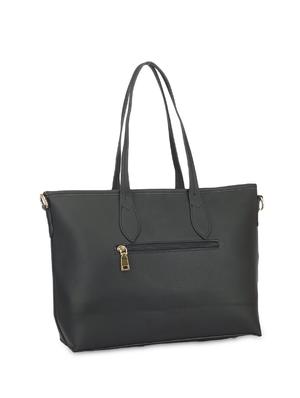 black leatherette striped handbag - 9634095 - Standard Image - 2