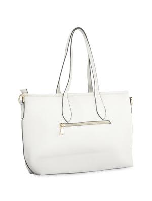 grey leatherette striped handbag - 9634098 - Standard Image - 2