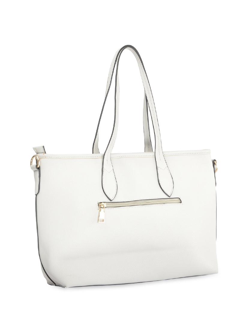 grey leatherette striped handbag - 9634098 - Zoom Image - 2