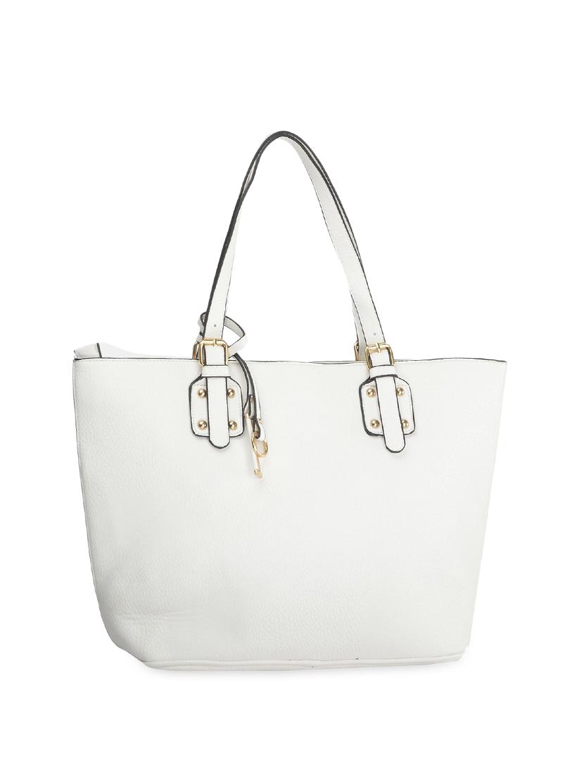 white leatherette handbag - 9634118 - Zoom Image - 2