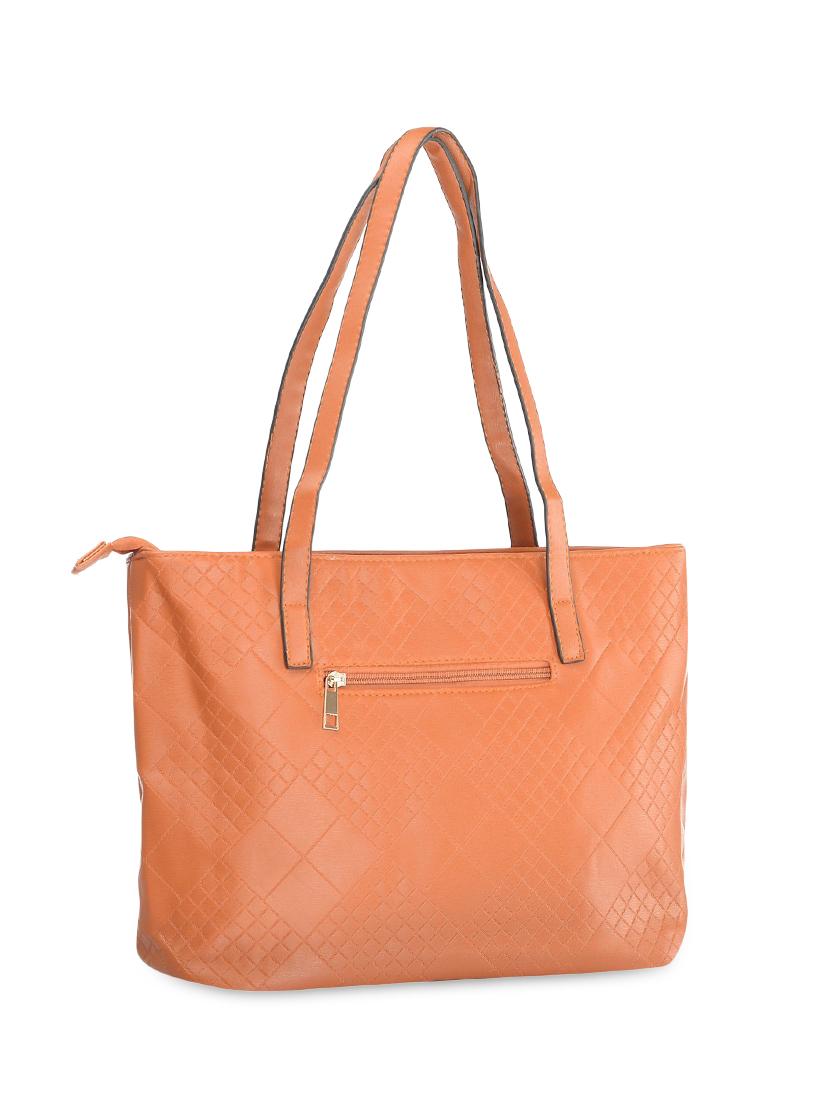 brown leatherette handbag - 9634134 - Zoom Image - 2