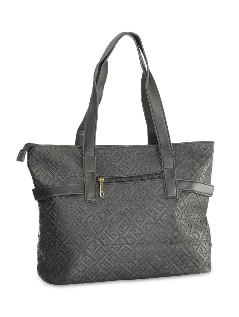 black leatherette studded handbag - 9634148 - Zoom Image - 2