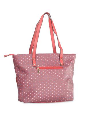 red leatherette polka dotted handbag - 9634152 - Standard Image - 2