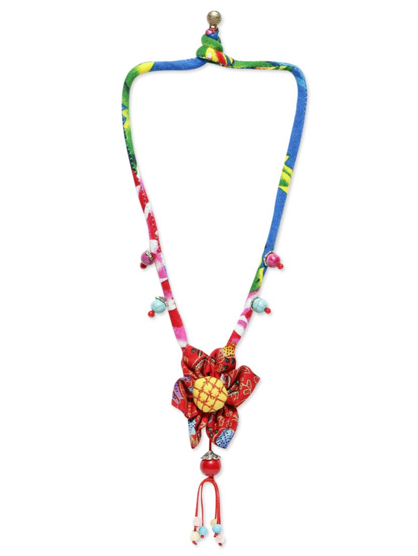 multicoloured embellished long necklace - 9634206 - Zoom Image - 2