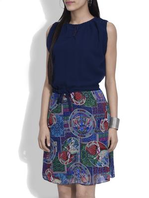 georgette printed blouson dress - 9635155 - Standard Image - 2