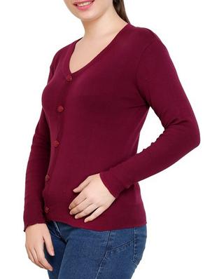 purple cotton blend cardigan - 9641989 - Standard Image - 2