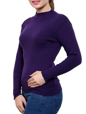 purple & pink cotton blend pullover - 9645945 - Standard Image - 5