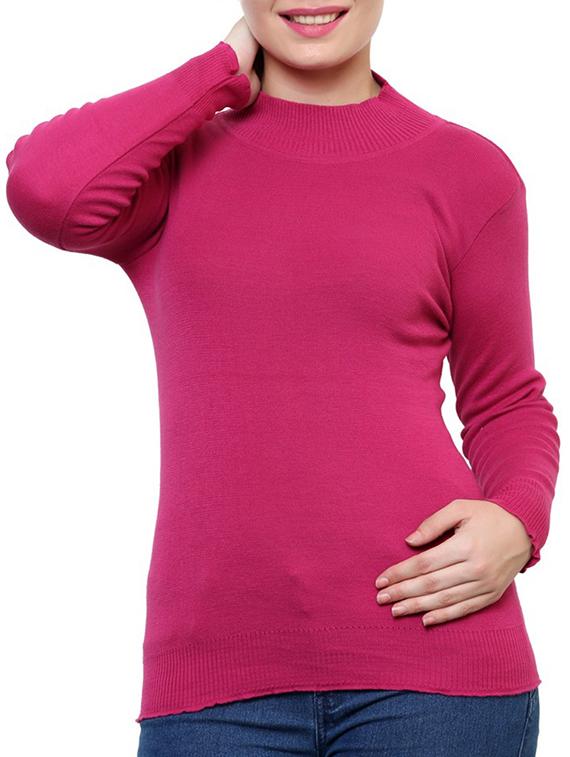 purple & pink cotton blend pullover - 9645945 - Zoom Image - 2