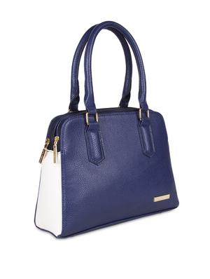 blue leatherette structured handbag - 9653809 - Standard Image - 5