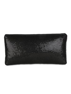 solid black leatherette embellished clutch - 9653858 - Standard Image - 2