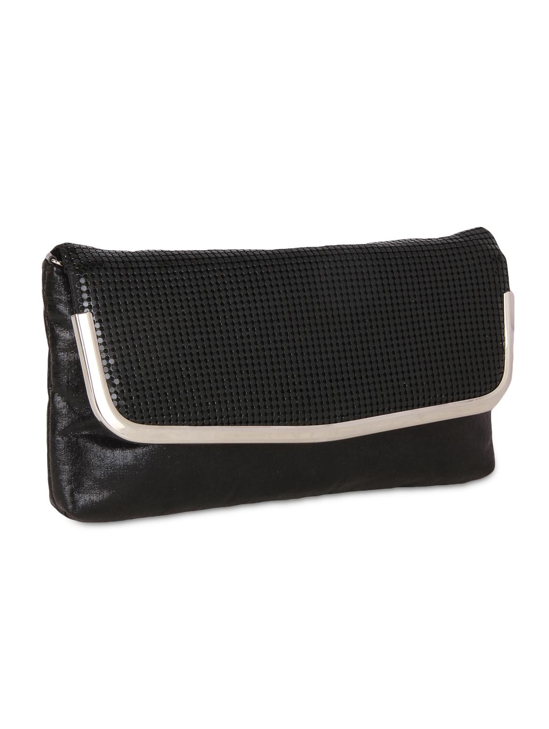 black leatherette embellished clutch - 9653870 - Zoom Image - 5