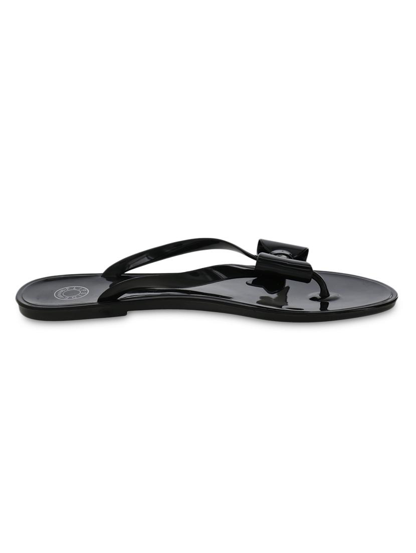 black leatherette flip Flops - 9656851 - Zoom Image - 2