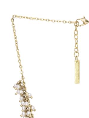 gold and white pearl beaded necklace - 9675277 - Standard Image - 2