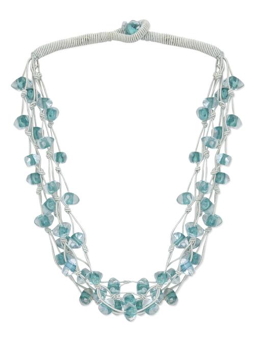 Silver multi beaded necklace - 9675301 - Very Small Image - 1
