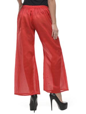 red silk palazzo - 9685500 - Standard Image - 2