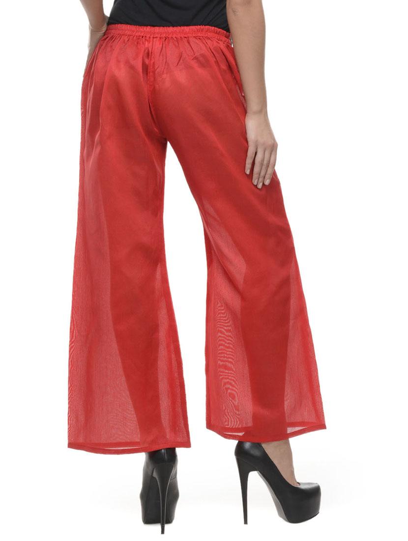 red silk palazzo - 9685500 - Zoom Image - 2