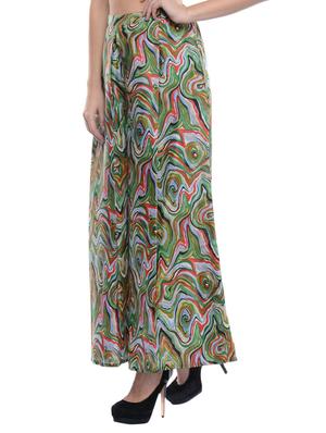 printed polly crepe palazzo - 9685507 - Standard Image - 2