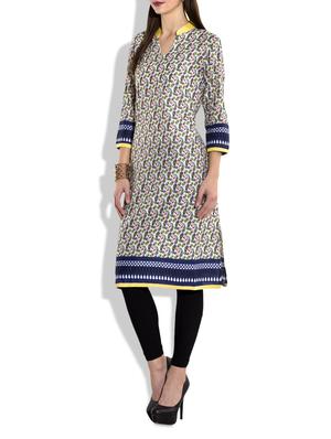 multicolored cotton printed kurta - 9696507 - Standard Image - 2