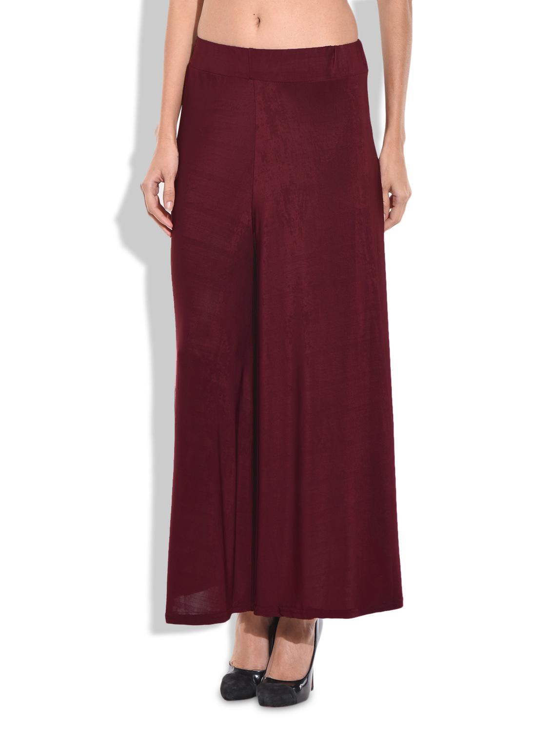 red viscose plain palazzo - 9703621 - Zoom Image - 2