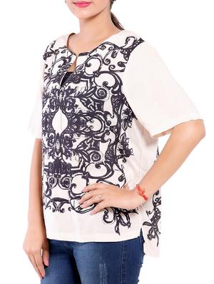 notch neck high low top - 9703884 - Standard Image - 2