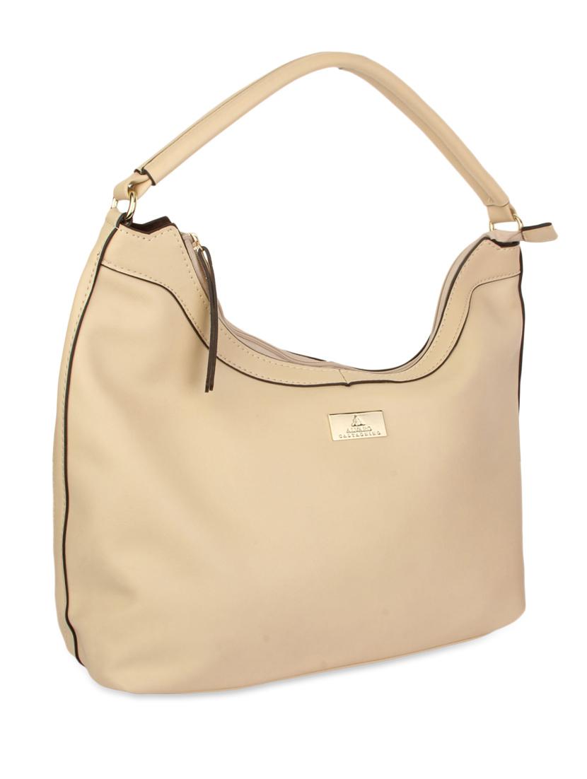 Beige faux leather handbag - 9704372 - Zoom Image - 5