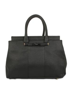 black textured faux leather handbag - 9704380 - Standard Image - 2