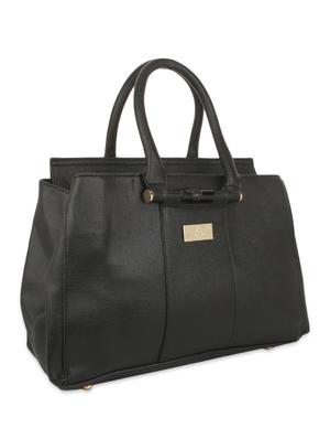 black textured faux leather handbag - 9704380 - Standard Image - 5