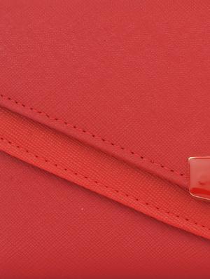 red textured faux leather wallet - 9704403 - Standard Image - 5