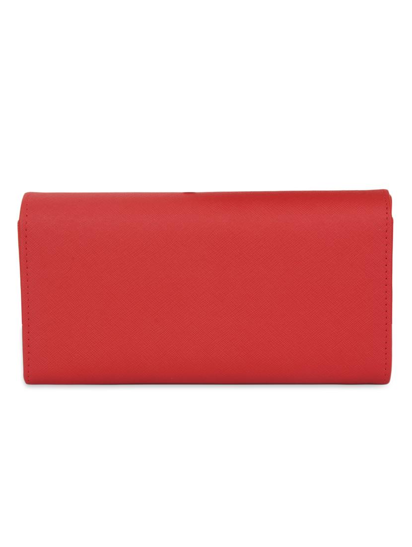 red textured faux leather wallet - 9704403 - Zoom Image - 2