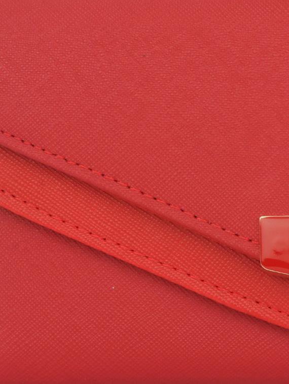 red textured faux leather wallet - 9704403 - Zoom Image - 5