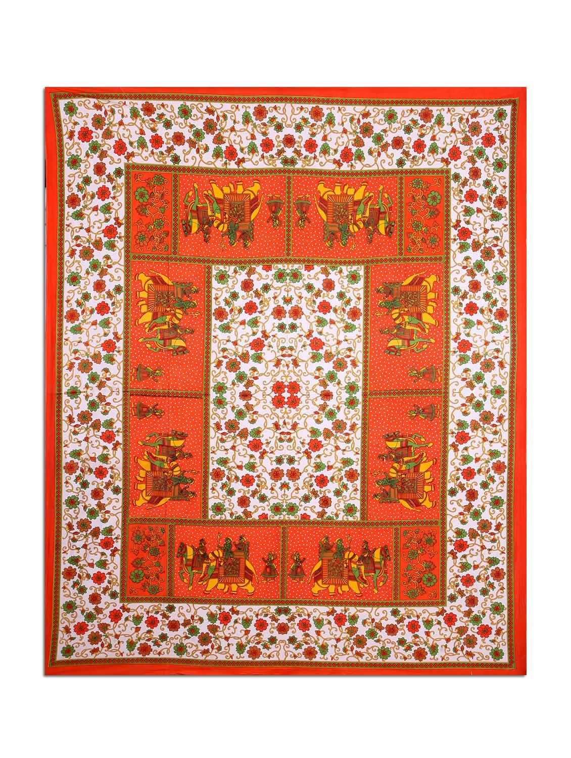pure cotton jaipuri double bed sheet with 2 pillow cover - 9706328 - Zoom Image - 2