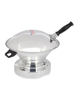 Homeking Silver Aluminum Gas Tandoor And Pressure Cooker combo, 5 litres - 9721870 - Standard Image - 2