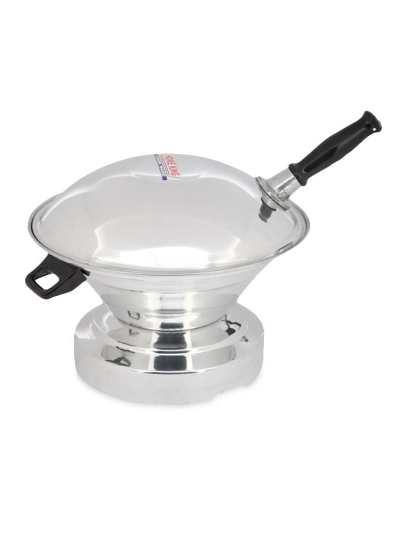 Homeking Silver Aluminum Gas Tandoor And Pressure Cooker combo, 5 litres - 9721870 - Zoom Image - 2