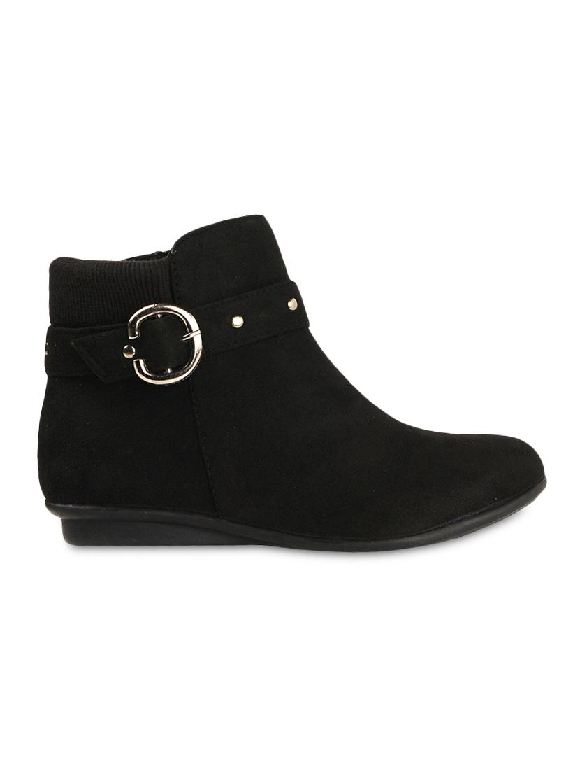 black suede buckled ankle boots - 9728210 - Zoom Image - 2