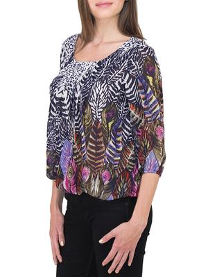 grey printed top - 9737405 - Standard Image - 2